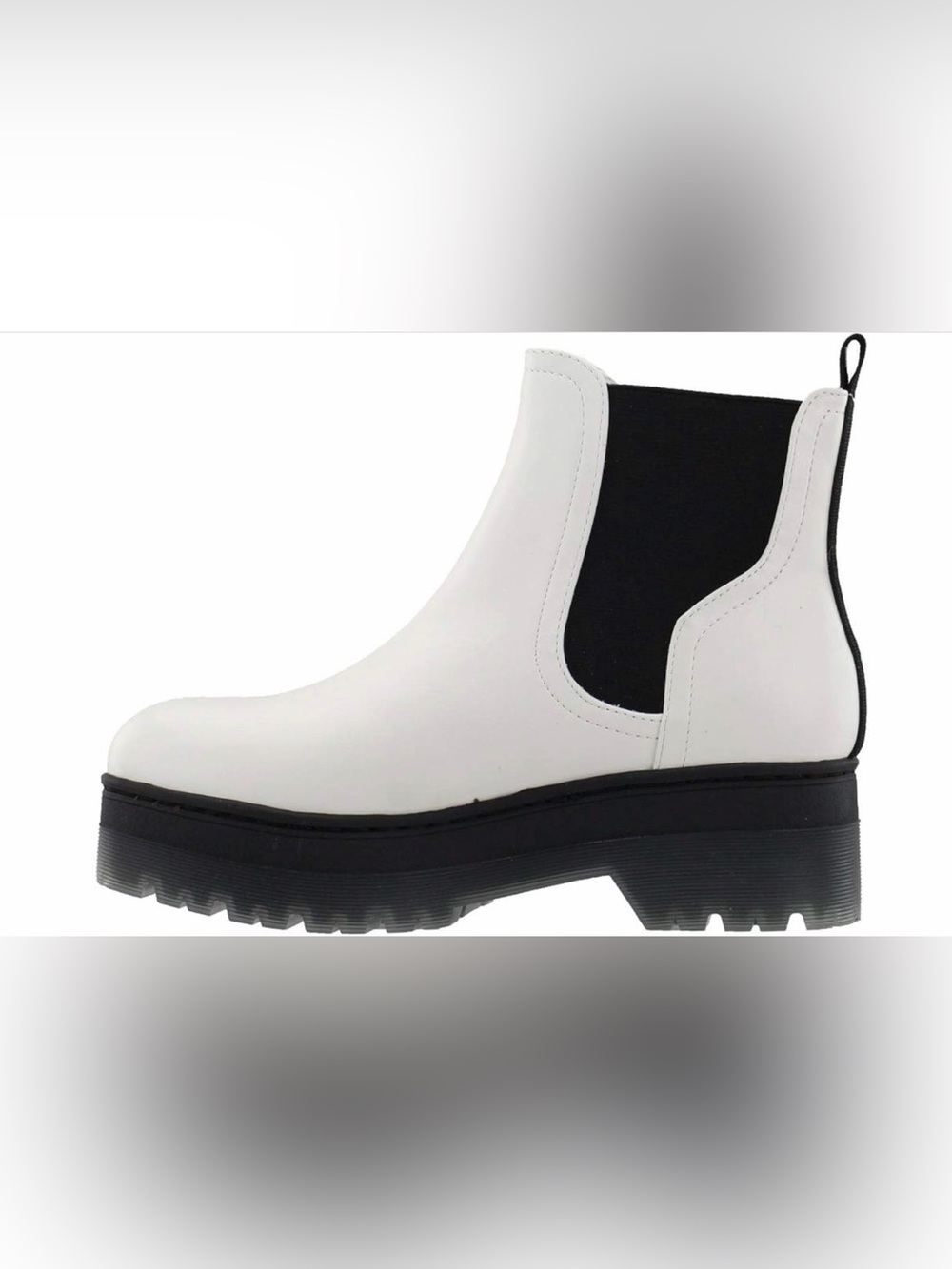 MIA Cayson White Platform Chelsea Boots Lug Sole NWOB Women’s Size 6 - Picture 8 of 8